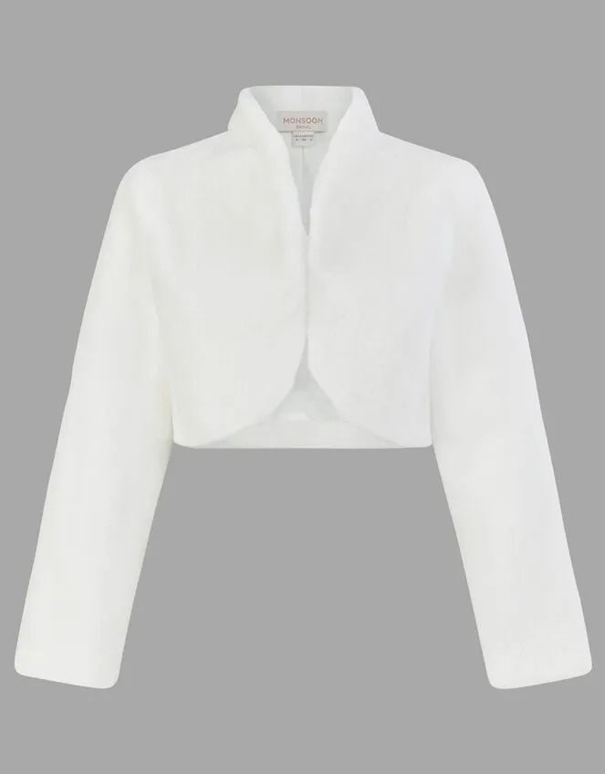 Women Melanie Faux Fur Bridal Jacket Ivory Monsoon Jackets