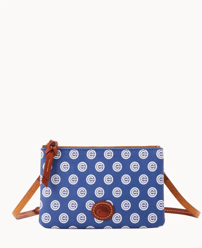 WomenMen Crossbodies Dooney and Bourke MLB Cubs Top Zip Crossbody Cubs