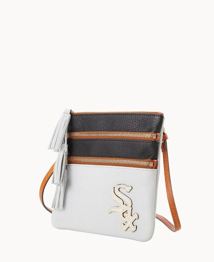 WomenMen Crossbodies Dooney and Bourke MLB White Sox Triple Zip Crossbody White Sox WomenMen Crossbodies Dooney and Bourke MLB White Sox Triple Zip Crossbody White Sox