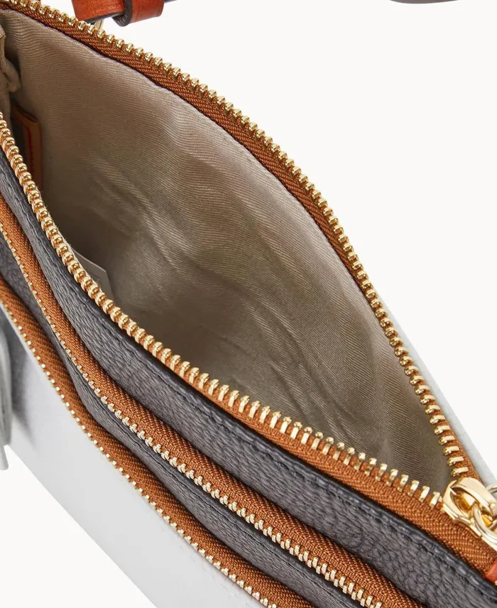 WomenMen Crossbodies Dooney and Bourke MLB White Sox Triple Zip Crossbody White Sox WomenMen Crossbodies Dooney and Bourke MLB White Sox Triple Zip Crossbody White Sox