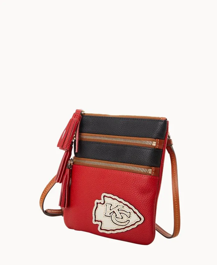 WomenMen Crossbodies Dooney and Bourke NFL Chiefs Triple Zip Crossbody Chiefs WomenMen Crossbodies Dooney and Bourke NFL Chiefs Triple Zip Crossbody Chiefs