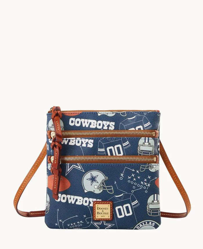 WomenMen Crossbodies Dooney and Bourke NFL Cowboys N S Triple Zip Crossbody Cowboys
