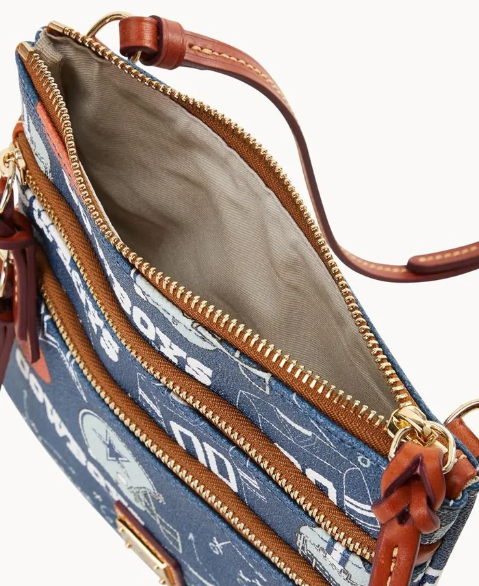 WomenMen Crossbodies Dooney and Bourke NFL Cowboys N S Triple Zip Crossbody Cowboys WomenMen Crossbodies Dooney and Bourke NFL Cowboys N S Triple Zip Crossbody Cowboys