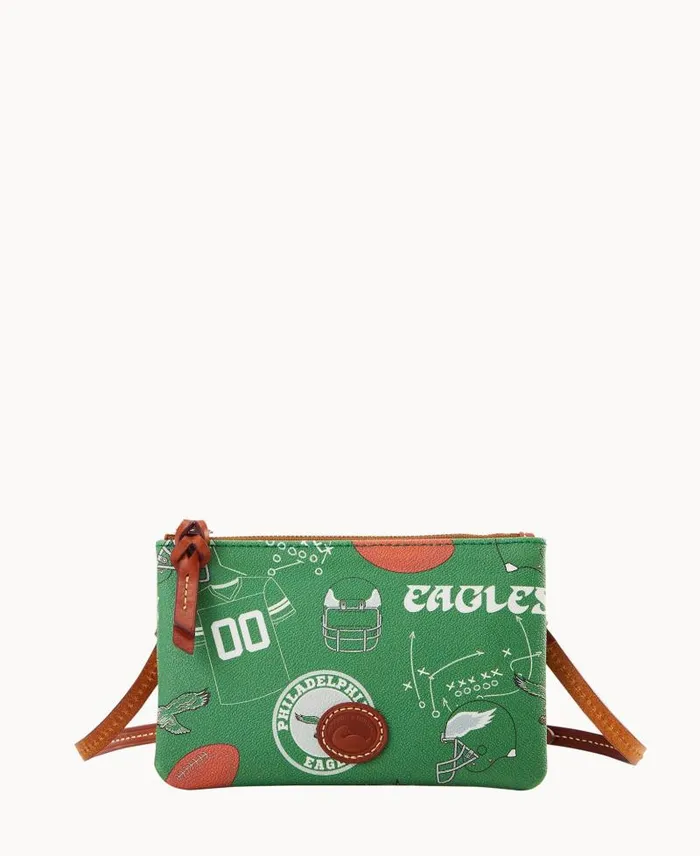 WomenMen Crossbodies Dooney and Bourke NFL Eagles Top Zip Crossbody Eagles