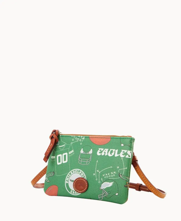 WomenMen Crossbodies Dooney and Bourke NFL Eagles Top Zip Crossbody Eagles