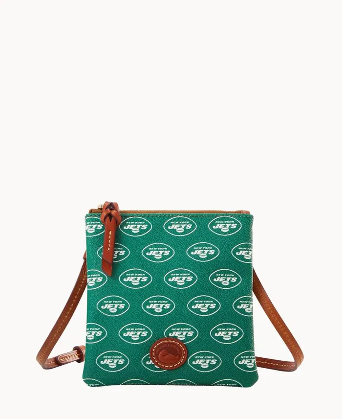 WomenMen Crossbodies Dooney and Bourke NFL Jets Small North South Top Zip Crossbody Jets WomenMen Crossbodies Dooney and Bourke NFL Jets Small North South Top Zip Crossbody Jets