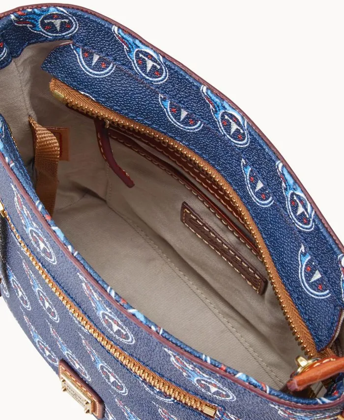 WomenMen Crossbodies Dooney and Bourke NFL Titans Small Zip Crossbody Titans WomenMen Crossbodies Dooney and Bourke NFL Titans Small Zip Crossbody Titans