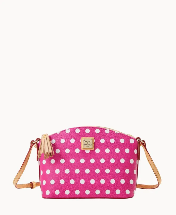 WomenMen Crossbodies Dooney and Bourke Polka Dot Robin Crossbody Fuchsia