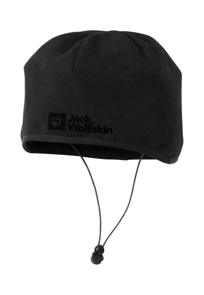 WomenMen Jack Wolfskin Hats ALPSPITZE LIGHT BEANIE 8211 Black L Windproof Ski Hat
