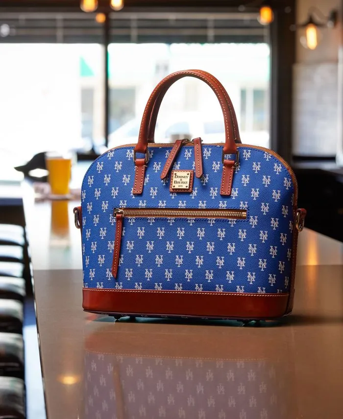 WomenMen Satchels Dooney and Bourke MLB Mets Domed Zip Satchel Mets