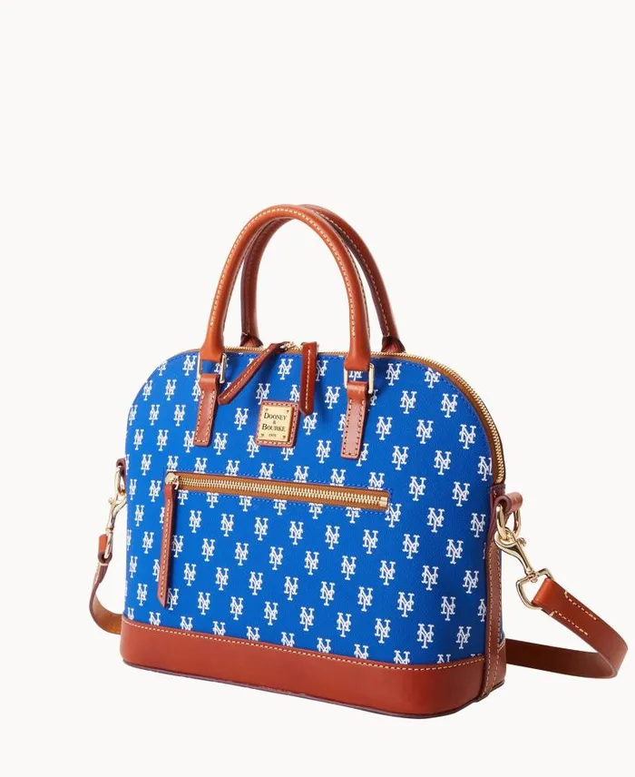 WomenMen Satchels Dooney and Bourke MLB Mets Domed Zip Satchel Mets