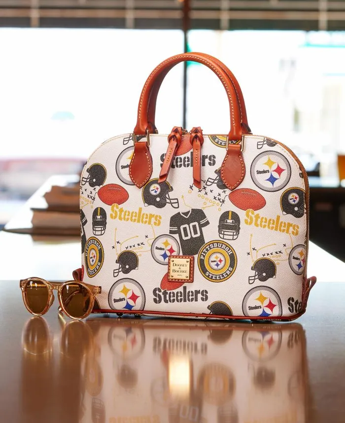 WomenMen Satchels Dooney and Bourke NFL Steelers Zip Zip Satchel Steelers