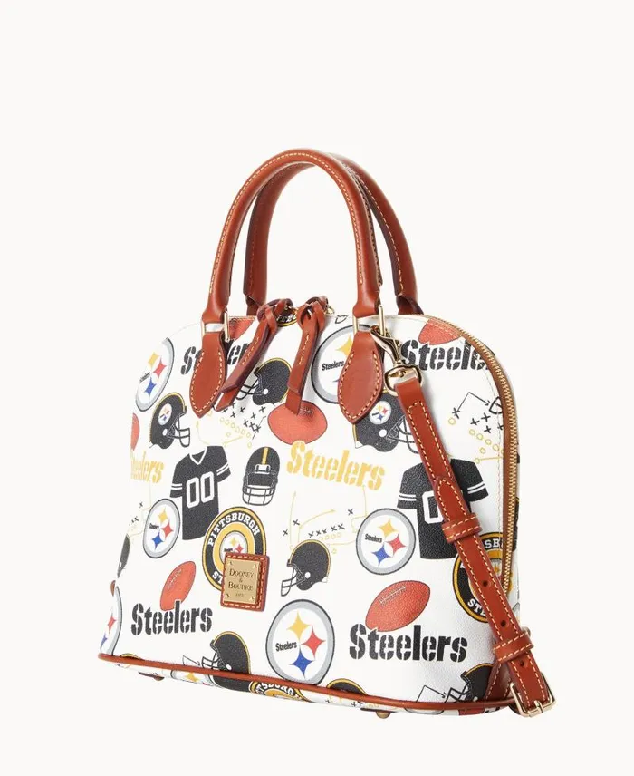 WomenMen Satchels Dooney and Bourke NFL Steelers Zip Zip Satchel Steelers