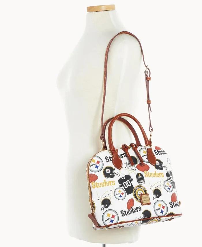 WomenMen Satchels Dooney and Bourke NFL Steelers Zip Zip Satchel Steelers