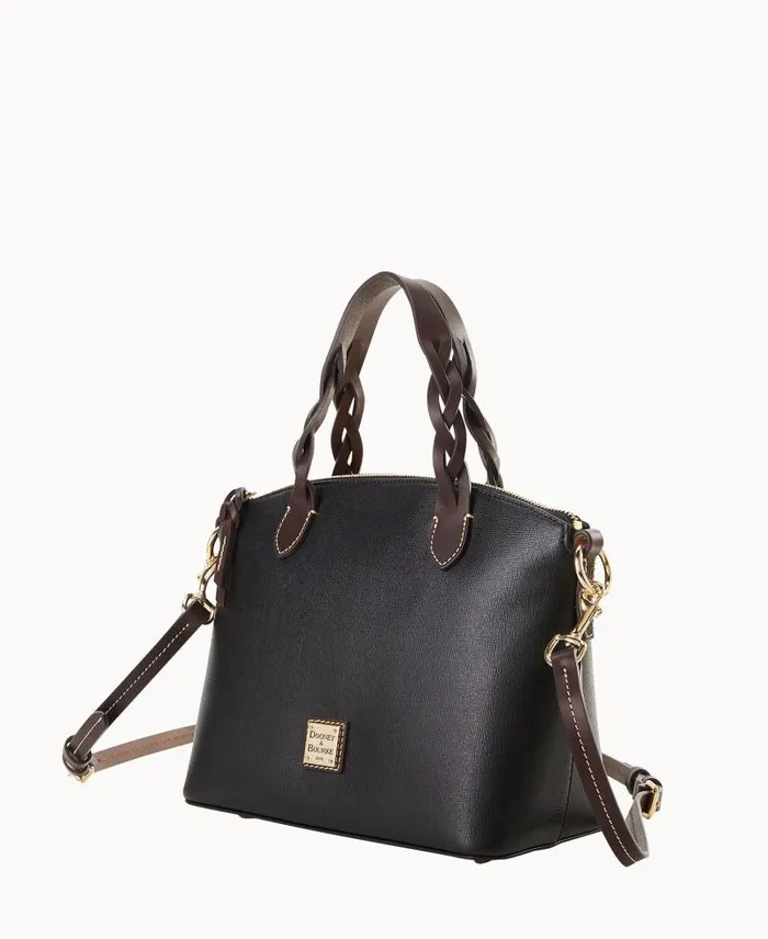 WomenMen Satchels Dooney and Bourke Saffiano Small Heidi Satchel Black