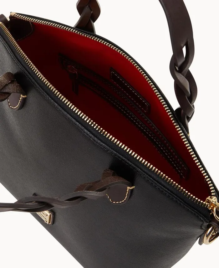 WomenMen Satchels Dooney and Bourke Saffiano Small Heidi Satchel Black