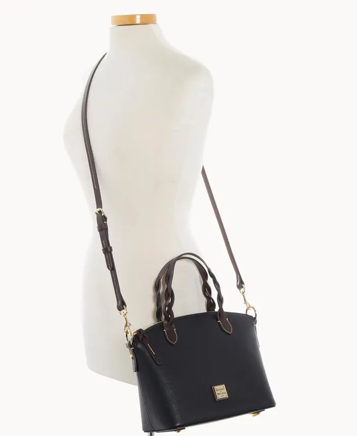 WomenMen Satchels Dooney and Bourke Saffiano Small Heidi Satchel Black