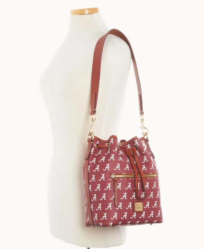 WomenMen Shoulder Bags Dooney and Bourke Collegiate University Of Alabama Drawstring U Of Alabama