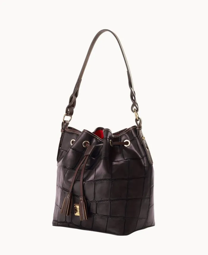 WomenMen Shoulder Bags Dooney and Bourke Denison Tasha Drawstring Espresso