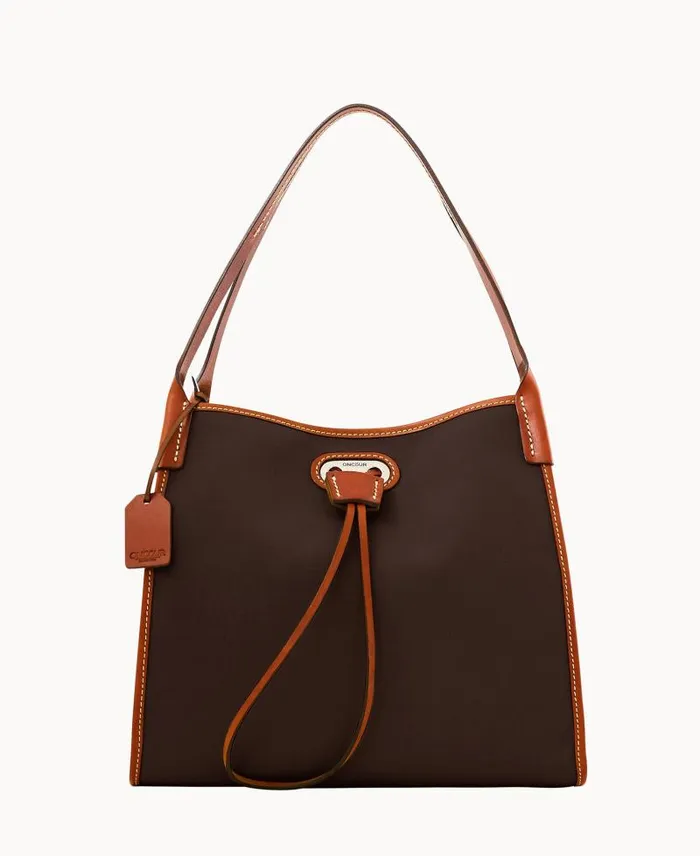 WomenMen Shoulder Bags Dooney and Bourke Oncour Cabriolet Small Full Up Brown