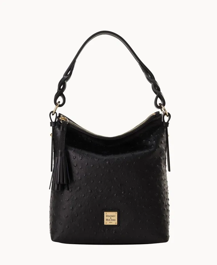 WomenMen Shoulder Bags Dooney and Bourke Ostrich Randy Black