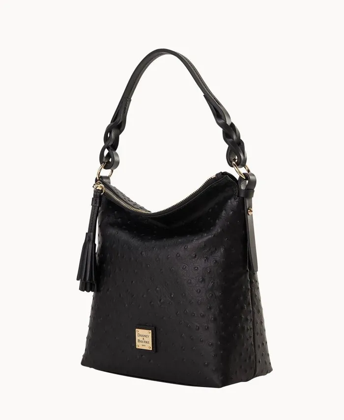 WomenMen Shoulder Bags Dooney and Bourke Ostrich Randy Black