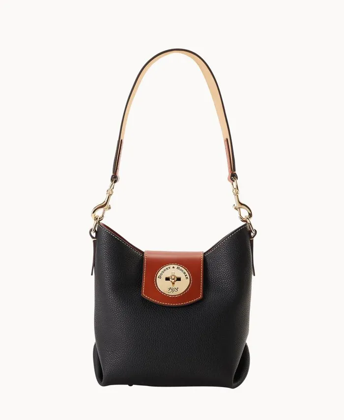 WomenMen Shoulder Bags Dooney and Bourke Pebble Turnlock Sac 22 Black