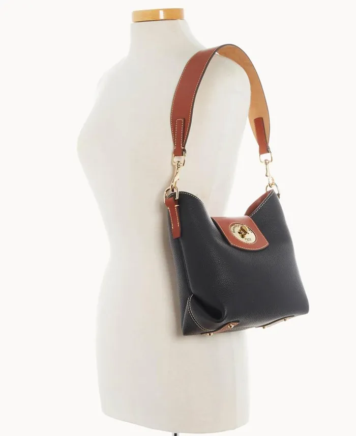 WomenMen Shoulder Bags Dooney and Bourke Pebble Turnlock Sac 22 Black