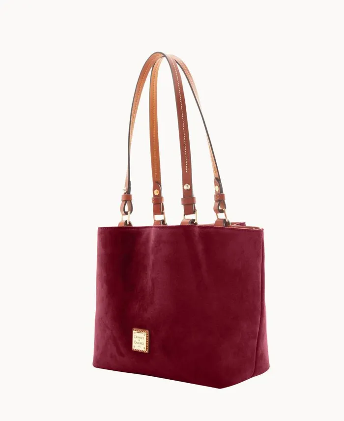 WomenMen Shoulder Bags Dooney and Bourke Suede Small Flynn Wine