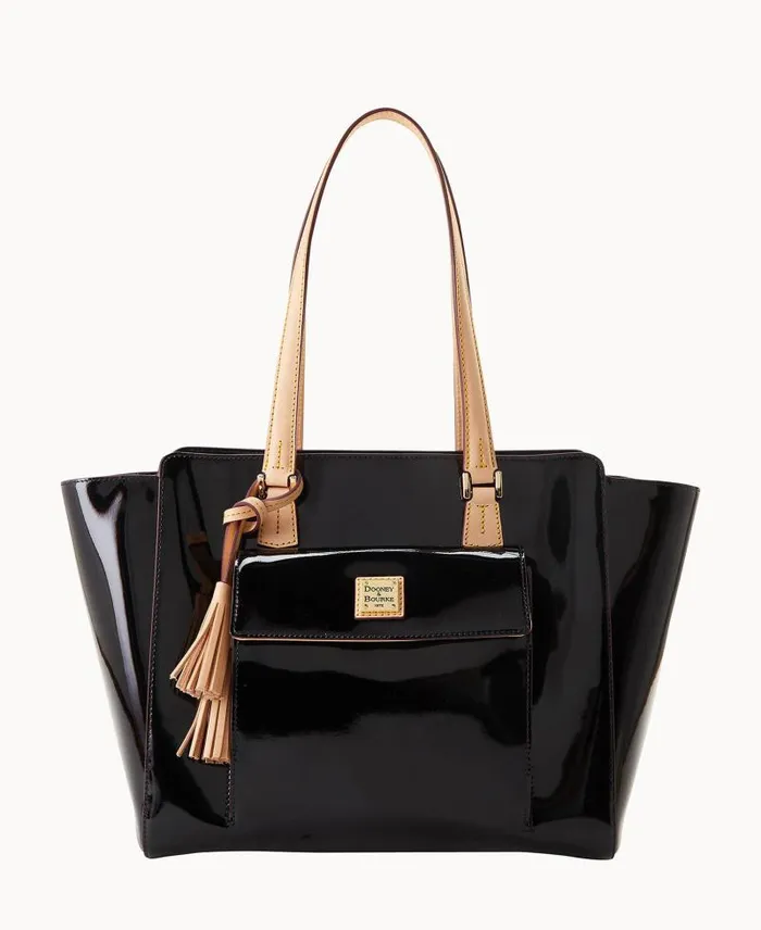 WomenMen Totes Dooney and Bourke Patent East West Shopper Black