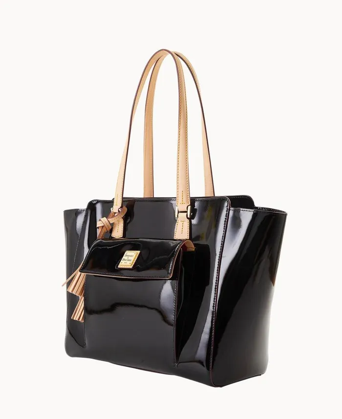 WomenMen Totes Dooney and Bourke Patent East West Shopper Black