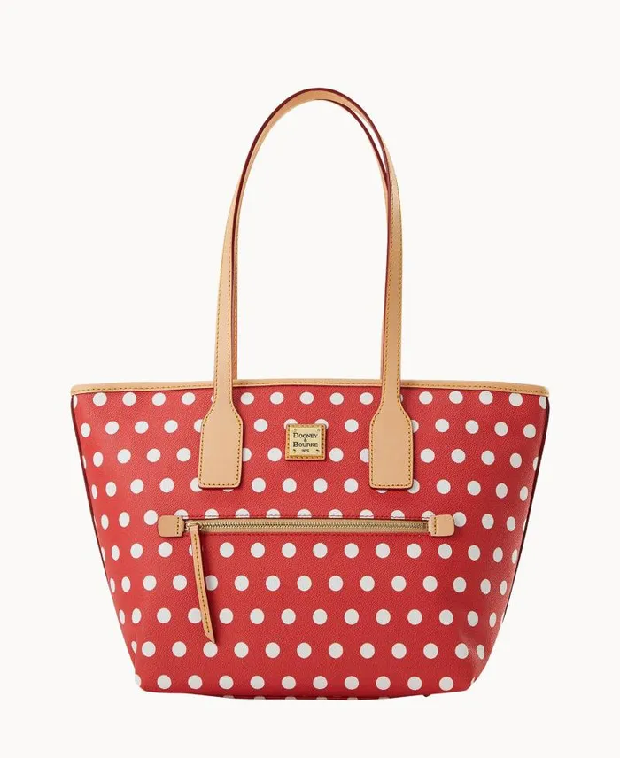 WomenMen Totes Dooney and Bourke Polka Dot Small Tote Red