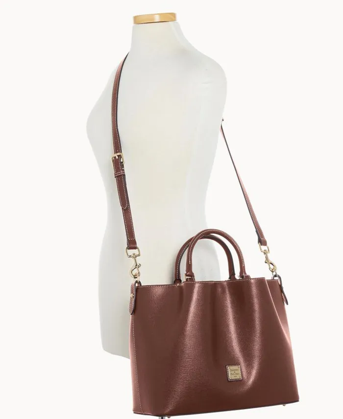 WomenMen Totes Dooney and Bourke Saffiano Large Barlow Amber