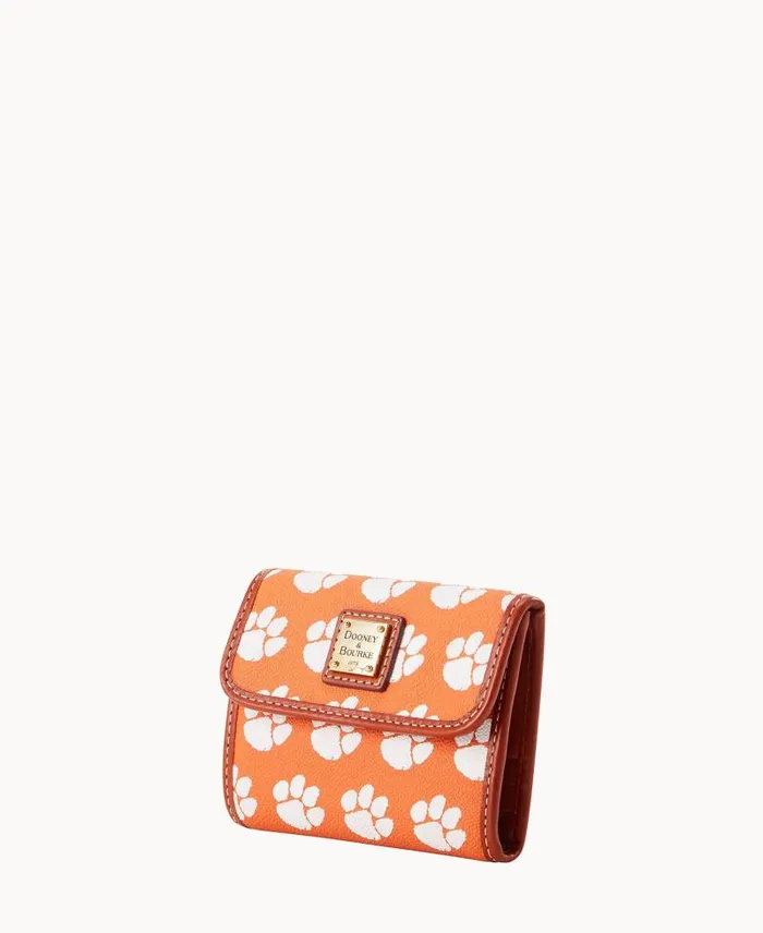 WomenMen Wallets Dooney and Bourke Collegiate Clemson University Flap Credit Card Wallet Clemson WomenMen Wallets Dooney and Bourke Collegiate Clemson University Flap Credit Card Wallet Clemson