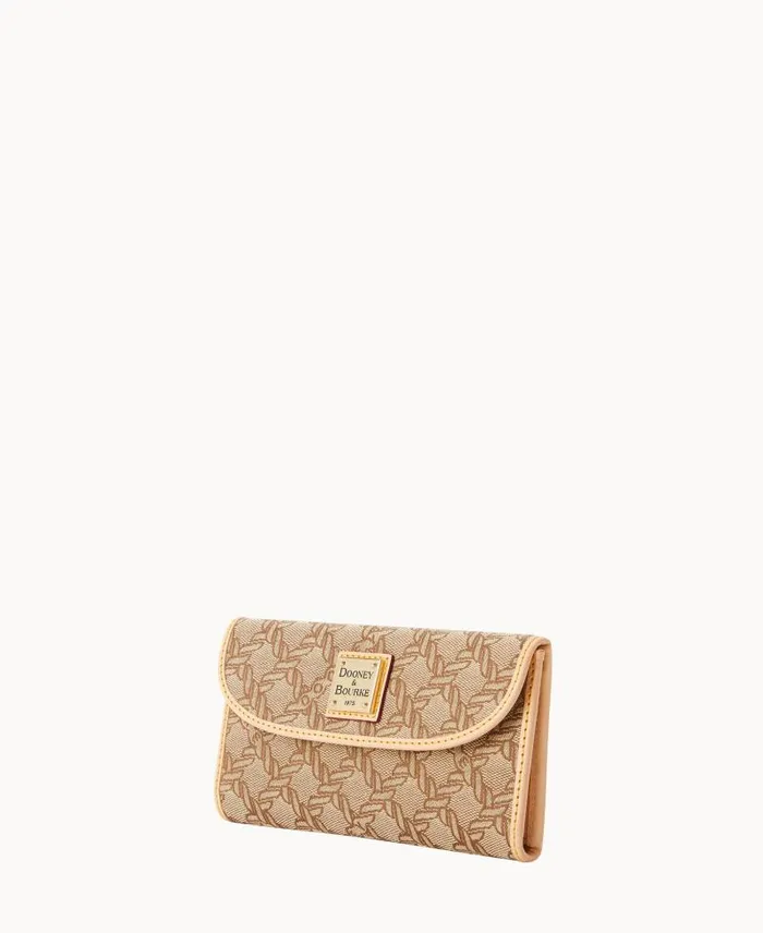 WomenMen Wallets Dooney and Bourke Maritime Continental Clutch Brown
