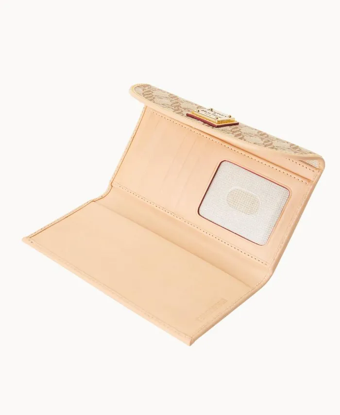 WomenMen Wallets Dooney and Bourke Maritime Continental Clutch Brown