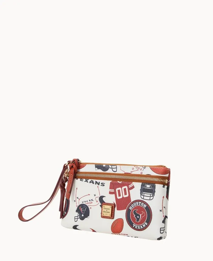 WomenMen Wallets Dooney and Bourke NFL Texans Double Zip Wristlet Houston Texans WomenMen Wallets Dooney and Bourke NFL Texans Double Zip Wristlet Houston Texans