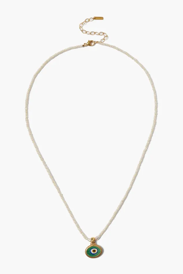 Women Mya Evil Eye Necklace White Pearl Chan Luu Necklaces