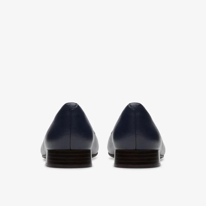 Women Natalyn Wish Navy Leather Clarks Flats