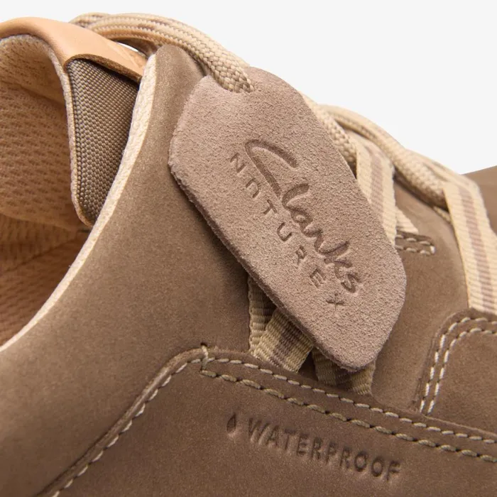 Women Nature X Tie Waterproof Pebble Combination Clarks Sneakers