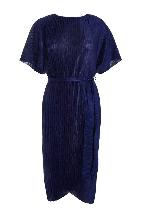 Women Navy Batwing Midi Dress Quiz Clothing Dresses