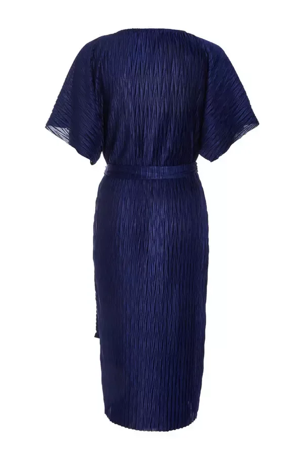 Women Navy Batwing Midi Dress Quiz Clothing Dresses