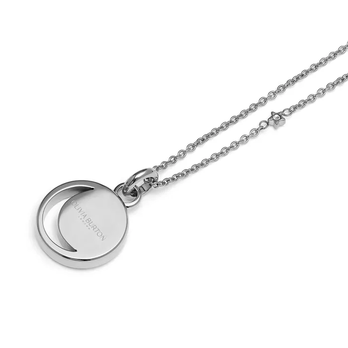Women Olivia Burton Celestial Sun Silver Tone Pendant Necklace Necklaces
