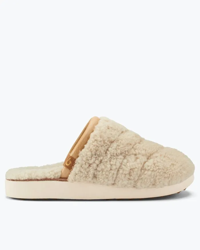 Women OluKai Pp Mua Fuzzy Slippers Tapa Tommy Bahama Shoes and Sandals