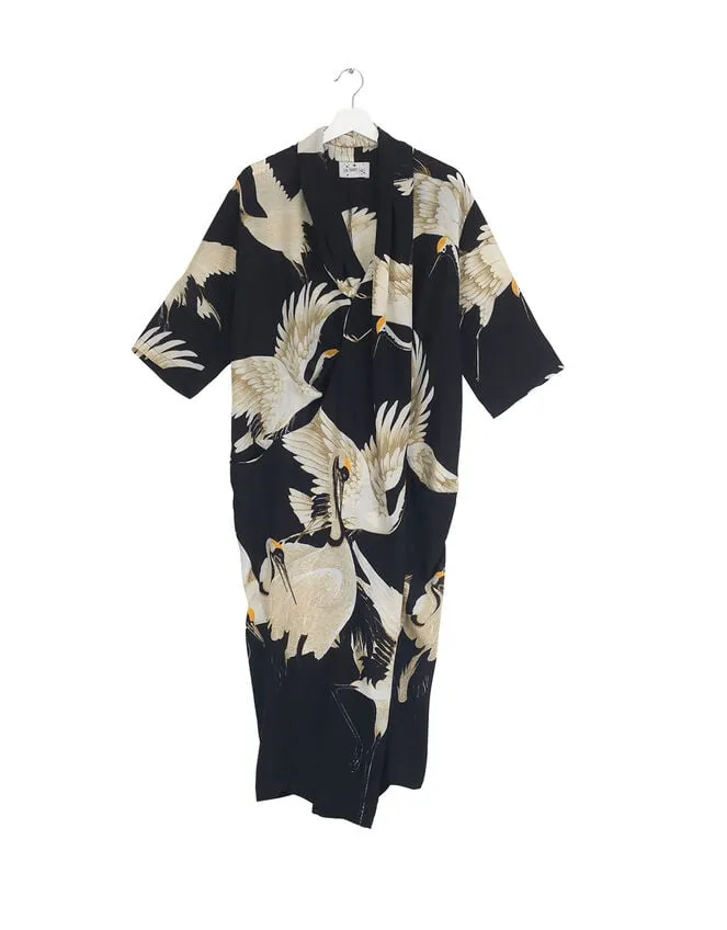 Women One Hundred Stars Stork Print Dress Black Monsoon Dresses
