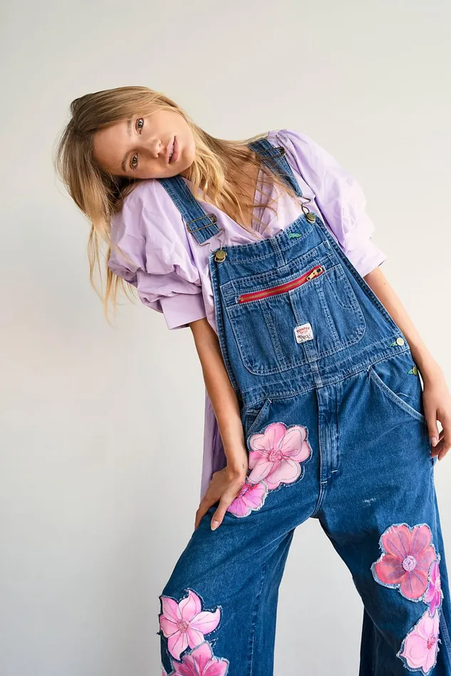 Women Overalls Free People Rialto Suzy Overalls Hot Pink Floral