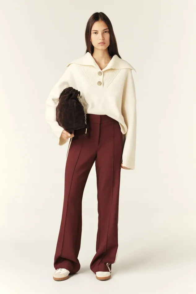 Women Pants and Jeans Baandsh Bootcut Pants Soda Red
