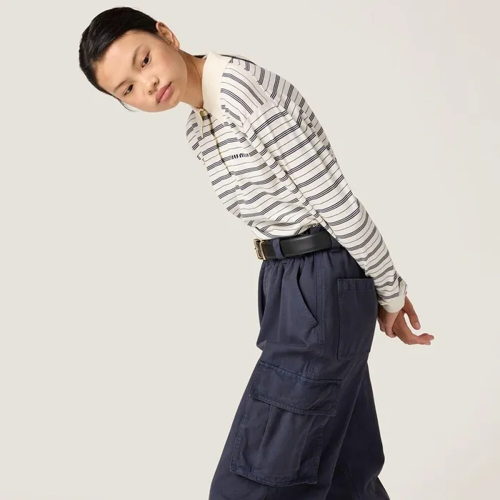 Women Pants And Shorts Miu Miu Gabardine Pants Navy Women Pants And Shorts Miu Miu Gabardine Pants Navy