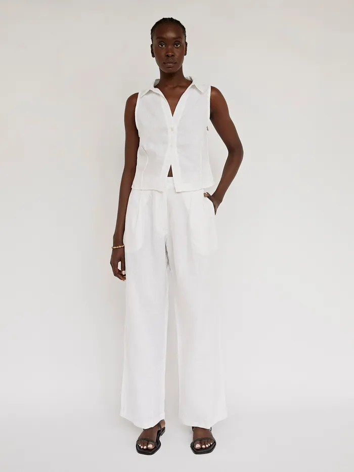 Women Pants The UNDONE Faithfull The Brand 8211 White El Toro Pants