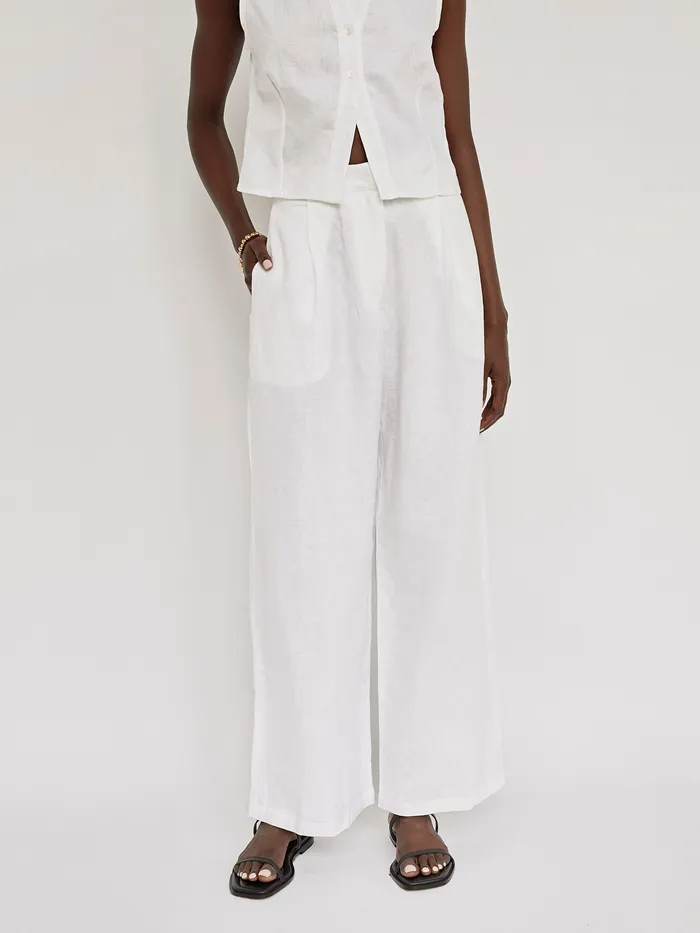 Women Pants The UNDONE Faithfull The Brand 8211 White El Toro Pants